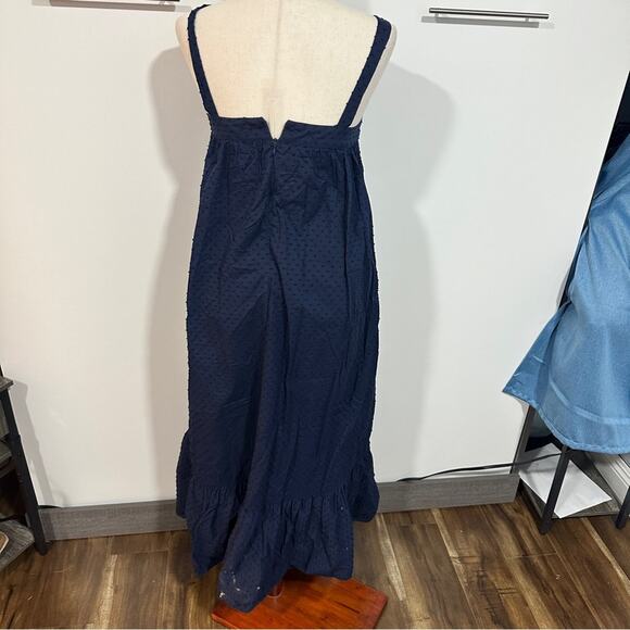 LDT Size 2 Navy Blue Blair Square Neck Sleeveless Tiered Maxi Dress Heritage - Picture 4 of 11